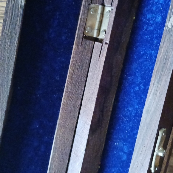 COFFIN Brass Wooden Trinket Hinged Incense Box Vintage Apothecary Style - Picture 5 of 11